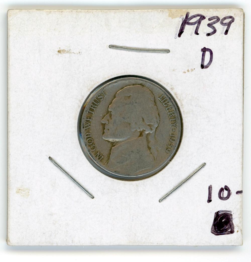 1939-D Proof Five Cents Coin - From Collector’s Estate