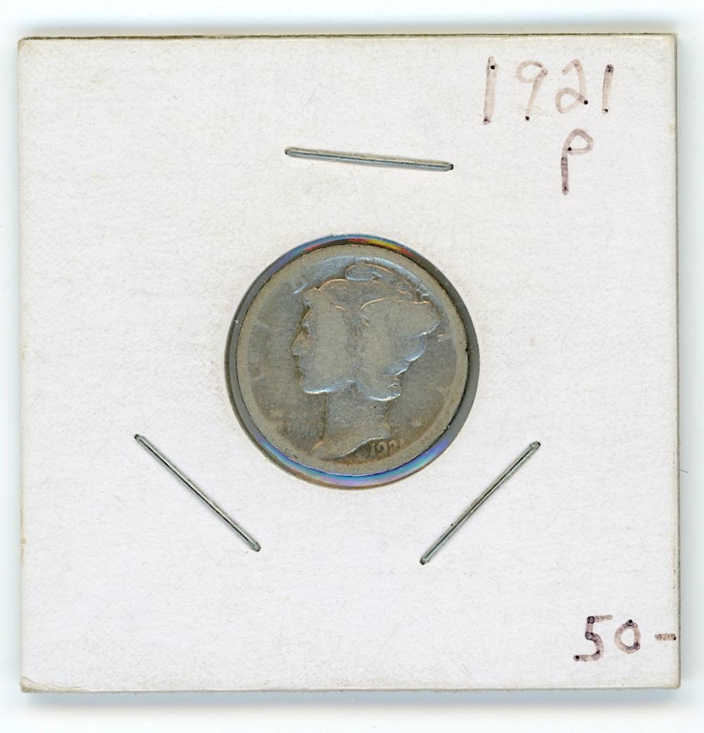 1921-P One Dime - Barber Dime - From Collector's Estate