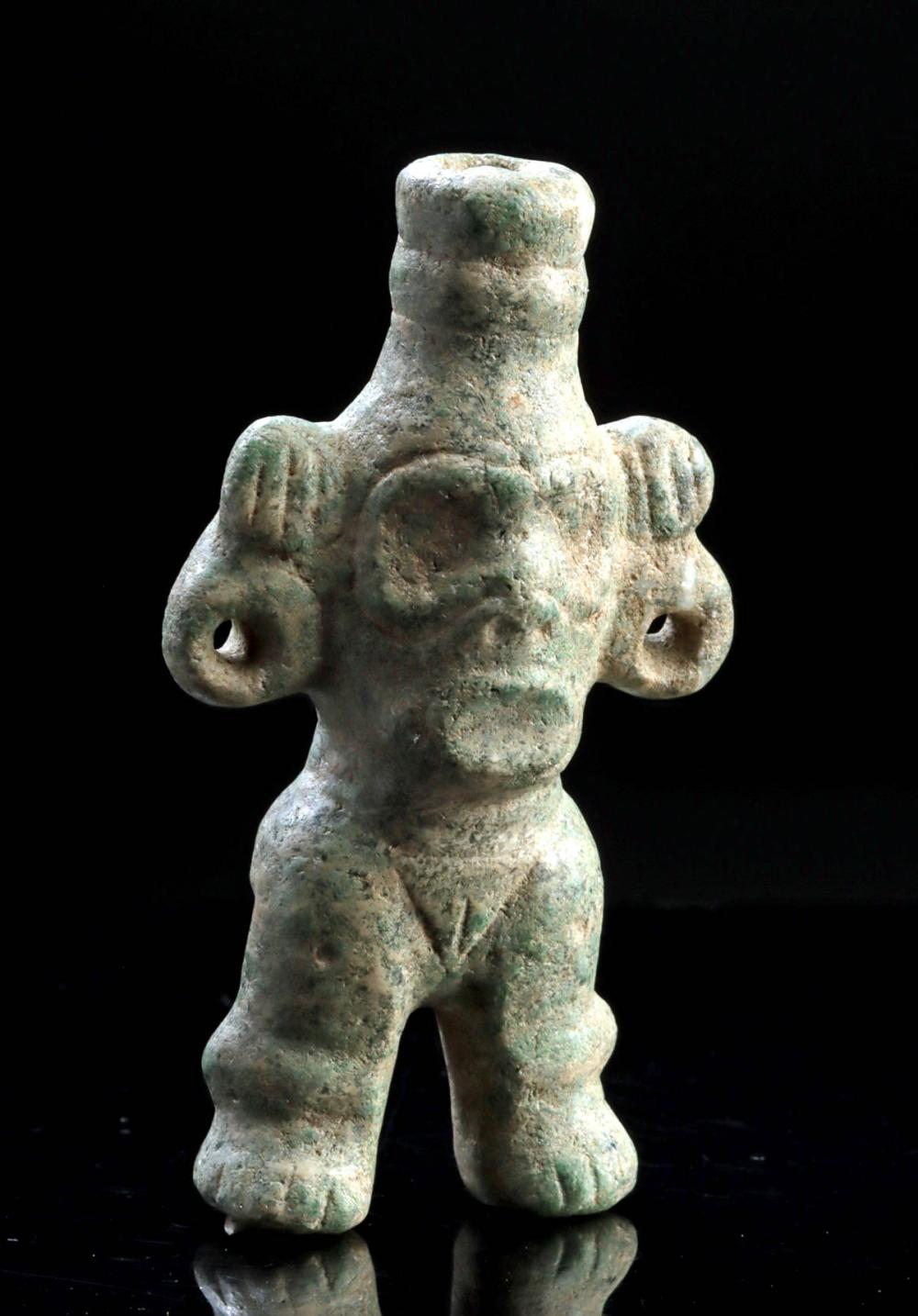 Dominican Republic Taino Stone Figural Inhaler