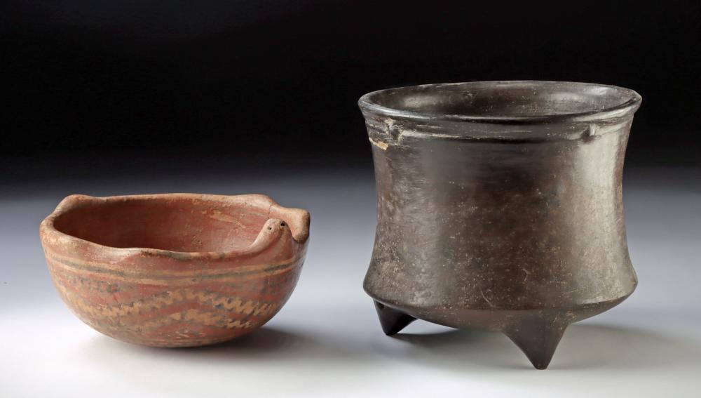 Ancient Chupicuaro Blackware & Redware Pottery