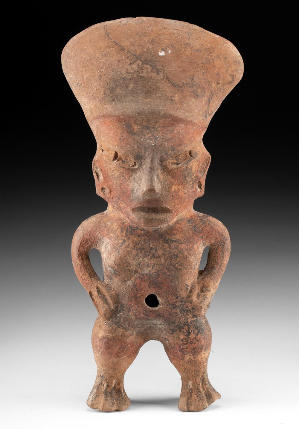Large Tlatilco Pottery Standing Nude Female Figure