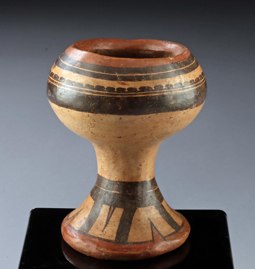 Gran Cocle Polychrome Pedestal Bowl w/ Snakeskin Motif