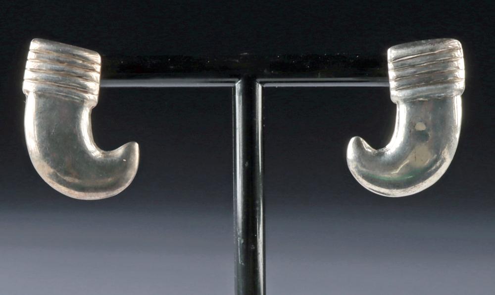 Pair of Taxco Spratling Silver Earrings