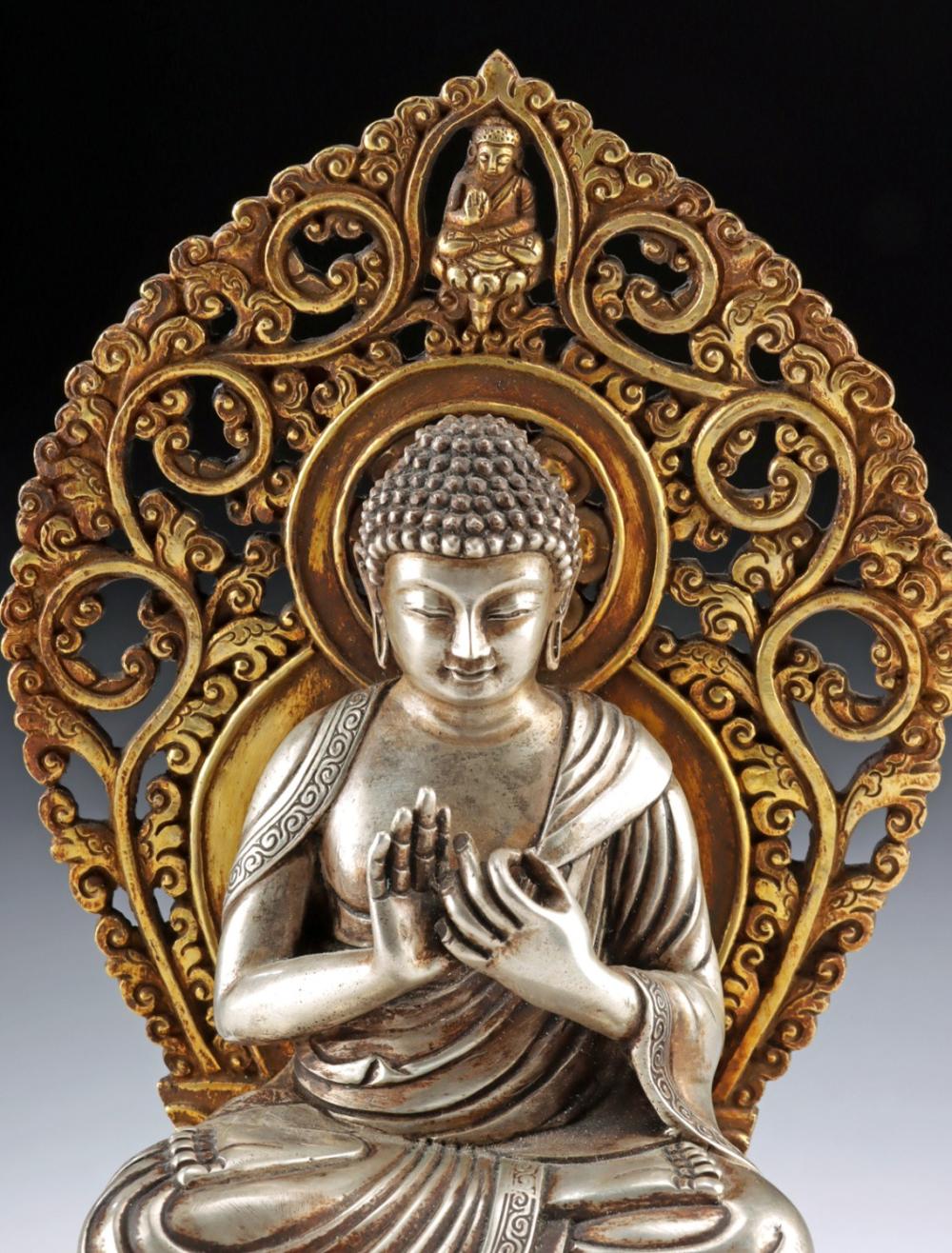 Gilt Copper & Silver Seated... image