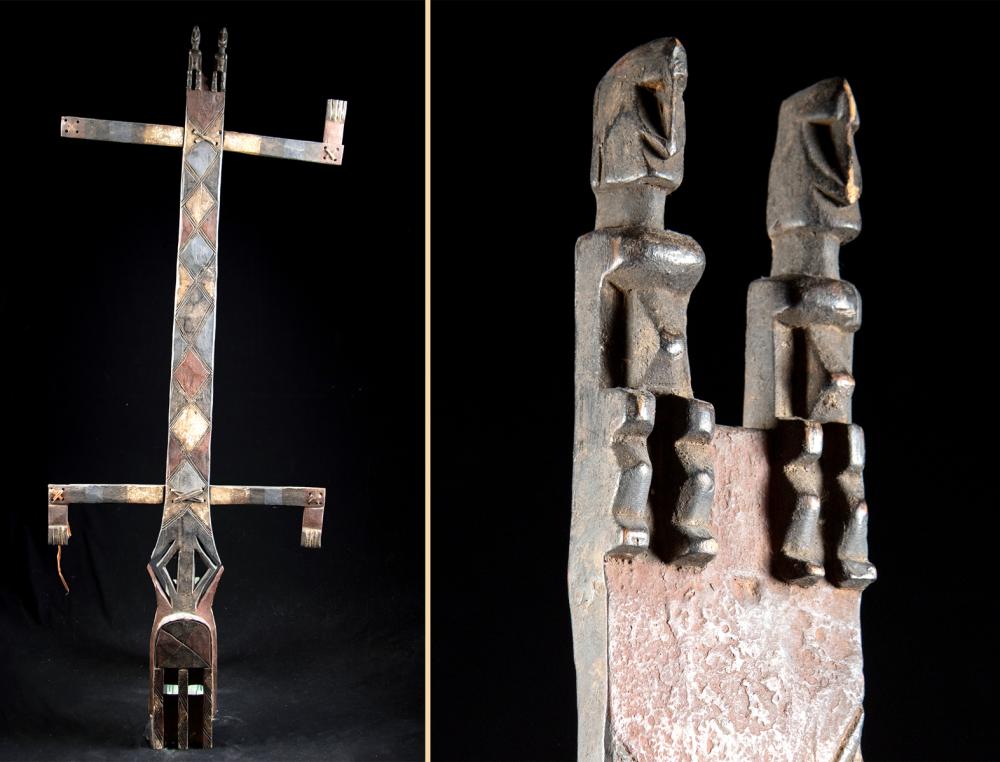 Monumental Early Dogon Kanaga Mask of Cosmic Symbolism