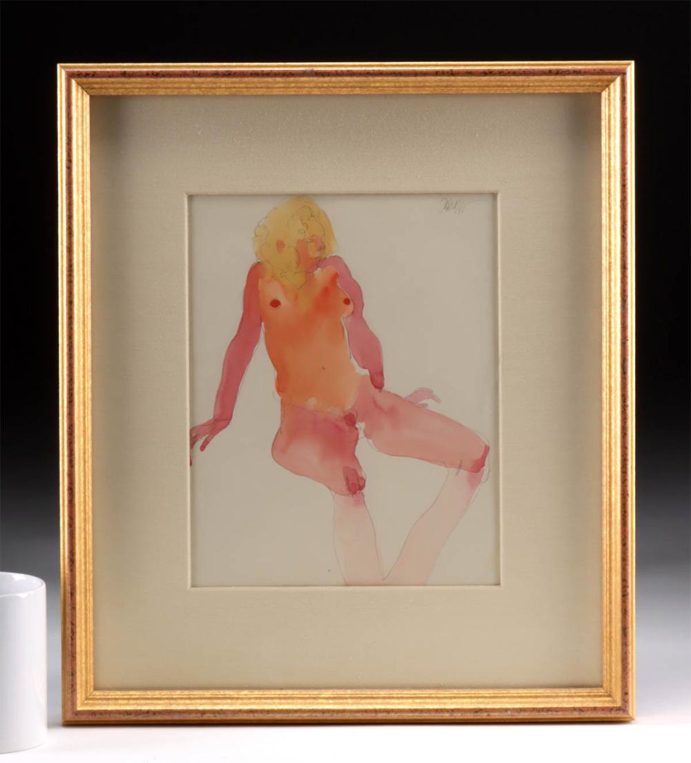 Jon Zahourek Watercolor Painting - Nude Woman