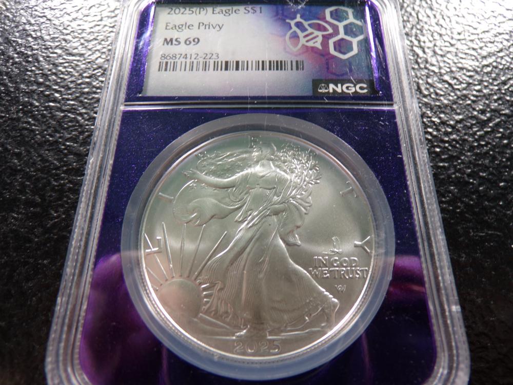 2025-(P) American Silver Eagle - NGC MS69 w/ Eagle Privy