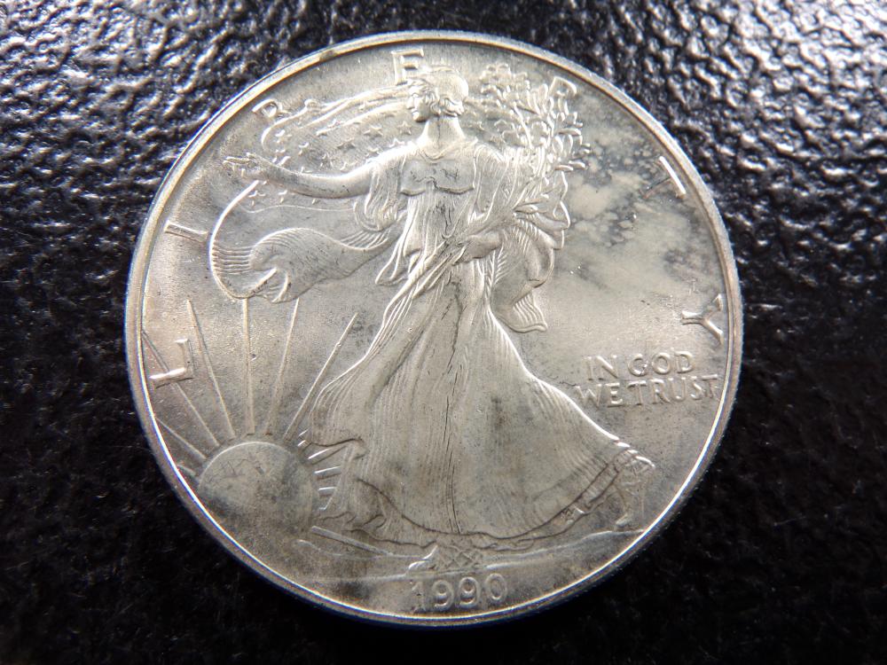 1990 AMERICAN SILVER EAGLE DOLLAR *****1 OZ. SILVER