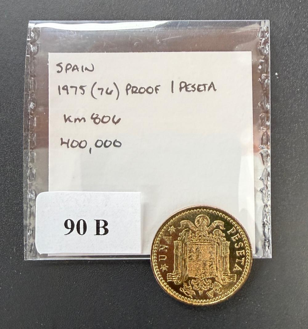 Spain - 1975 (76) Proof 1 Peseta