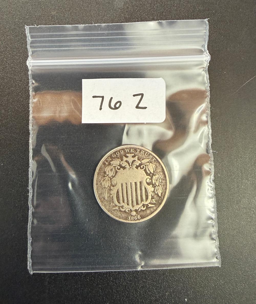 1866 Shield Nickel (with Rays)