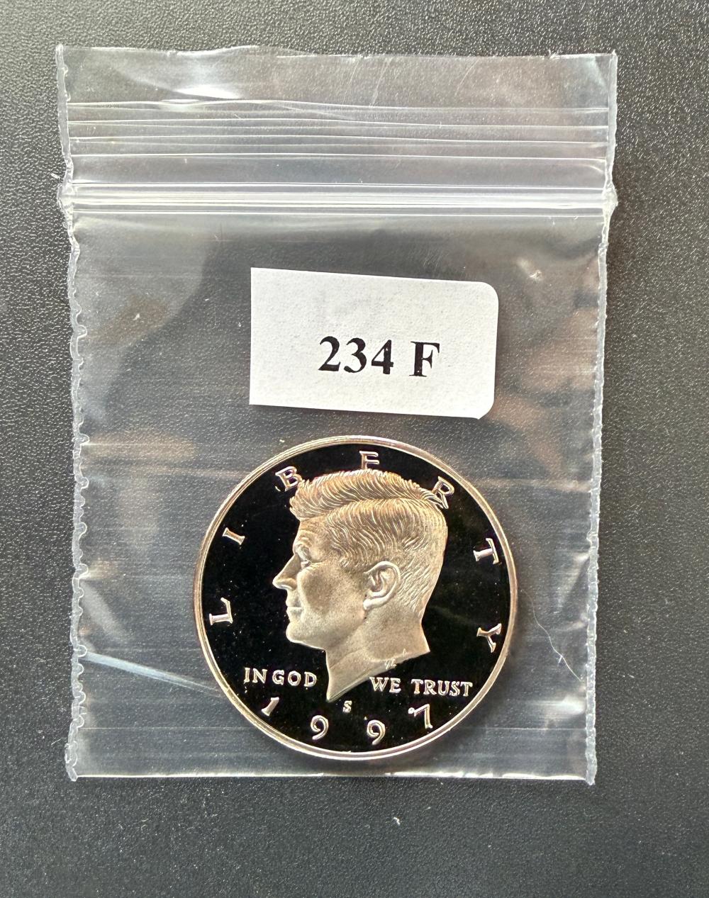 1997 S Proof Kennedy Half Dollar (Cu-Ni Clad) from original proof set