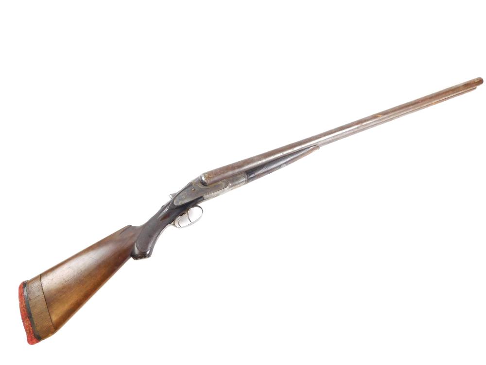 WEAPON: Lefever 12 gauge hammerless double barrel, stock has later added wood, no surviving Lefever records exist, however, guns wit...