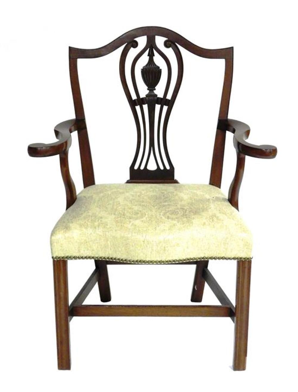 Armchair, American, late 18th C., similar to those from the Hartford region and the chairs made by Kneeland & Adams for the Connecti...
