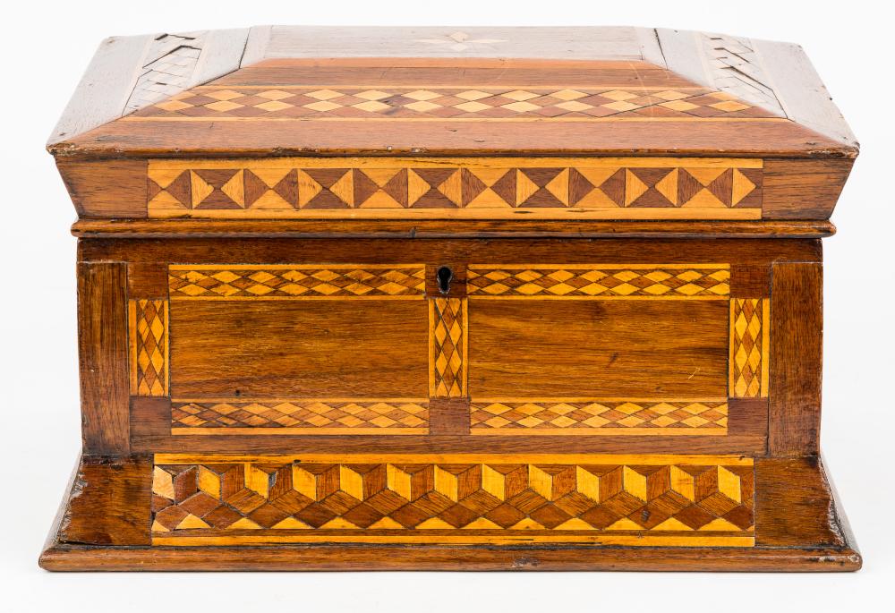 Antique Marquetry Wood Box