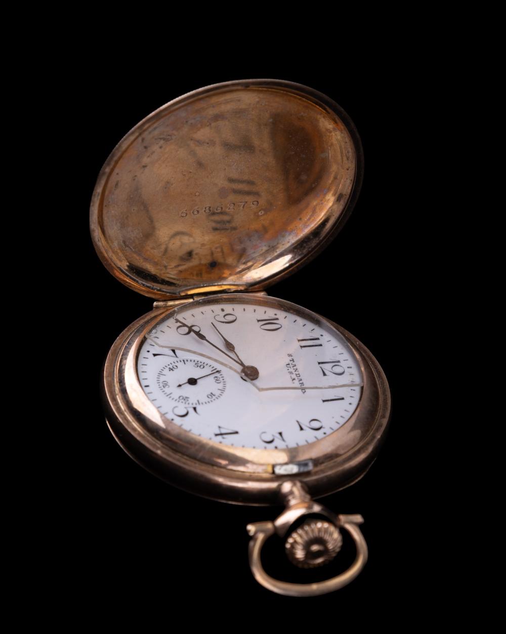 Standard USA Ladies Pocket Watch, Hunt Case