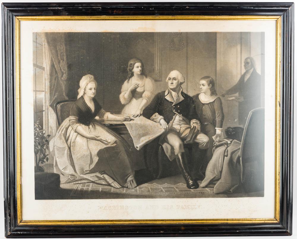 Bradley Lithograph of Washington and His Family