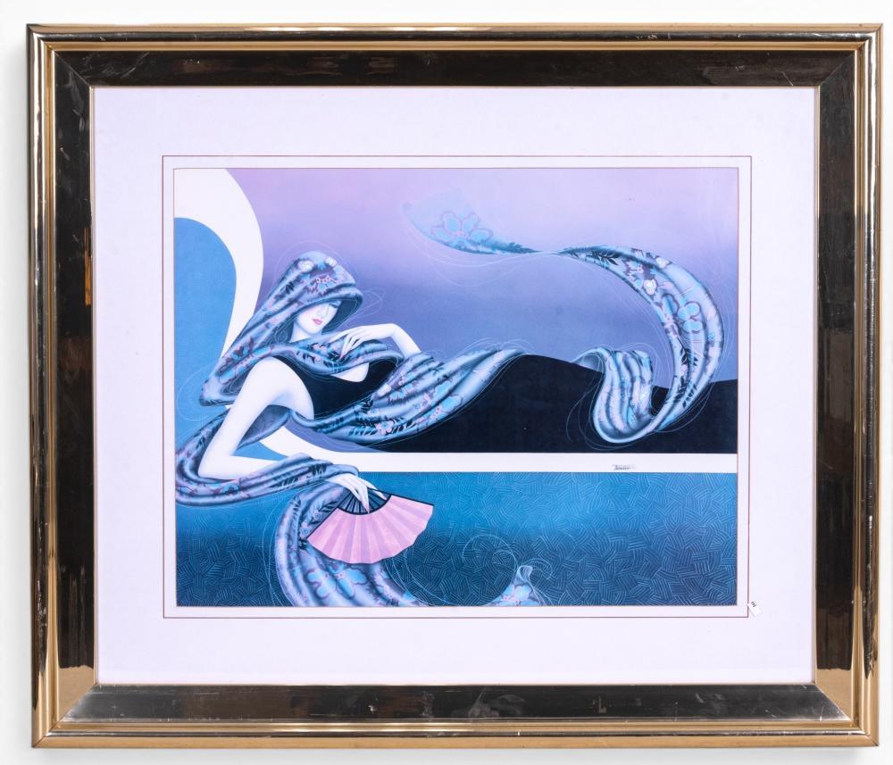 Large Contemporary Figural Signed Print