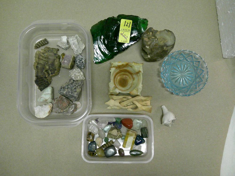 Rock collection and soap stone ash tray