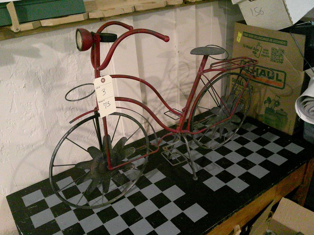 Metal bicycle whirligig and... image