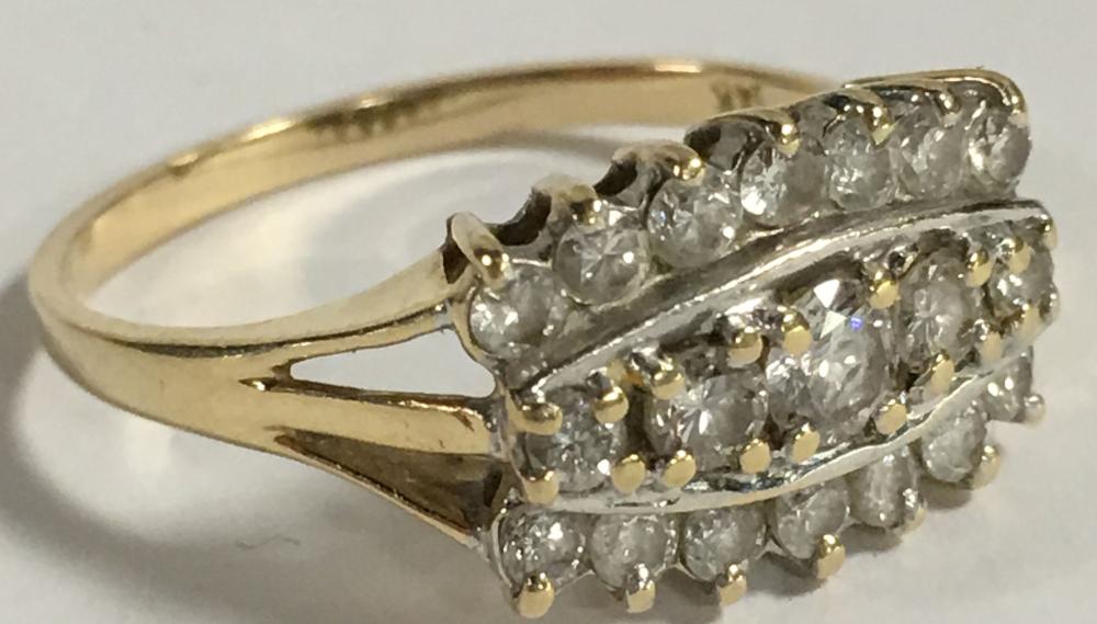 14k Gold And Diamond Ring