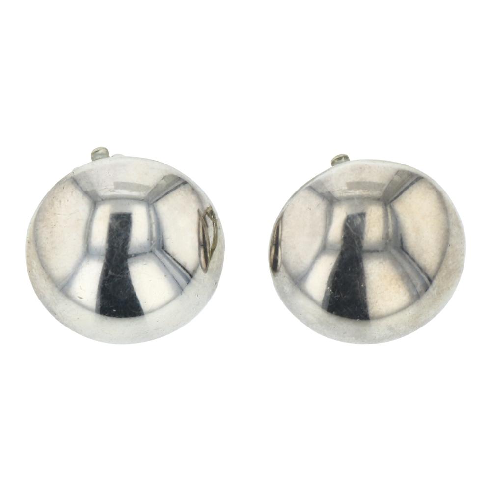 Artie Yellowhorse Plain Silver Navajo Clip On Earrings