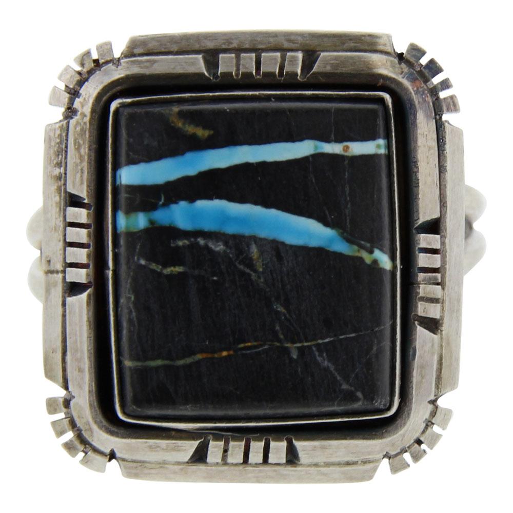 Scott Skeets Blue Lightning Turquoise Ring