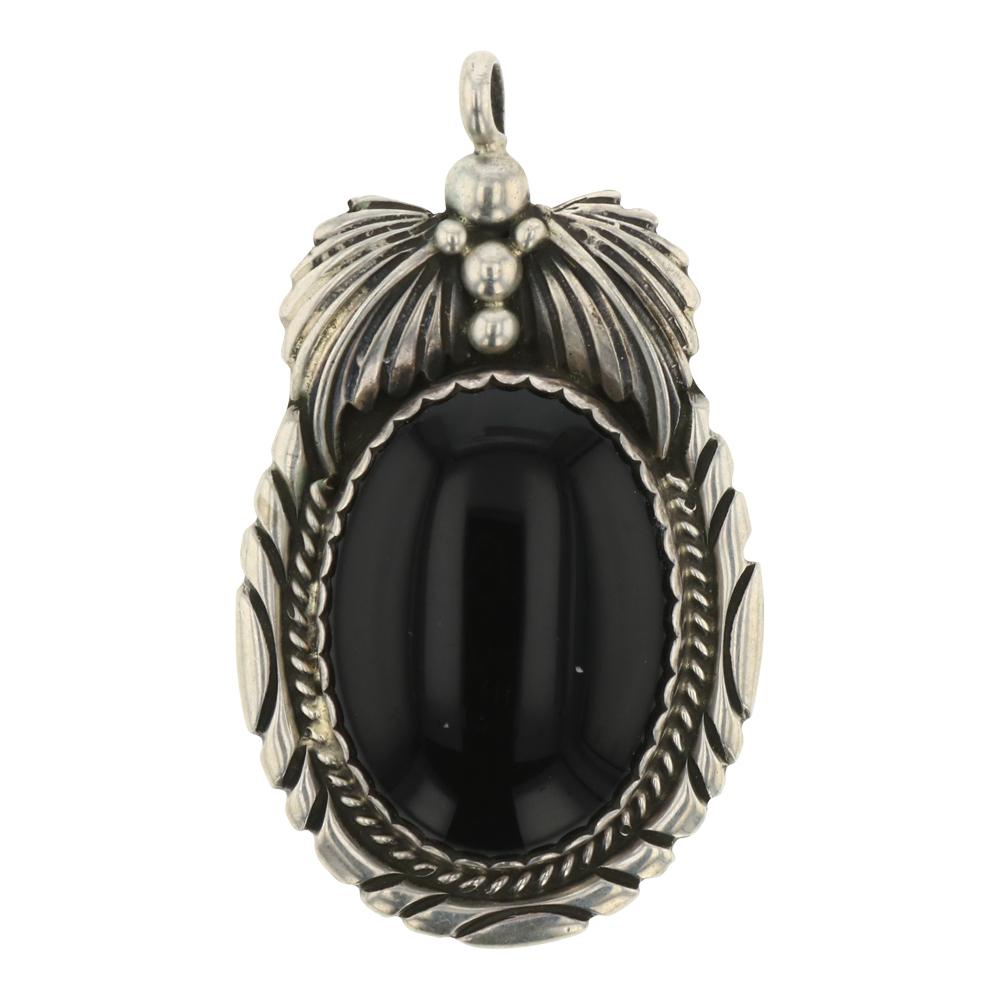 Vintage Black Onyx Pendant