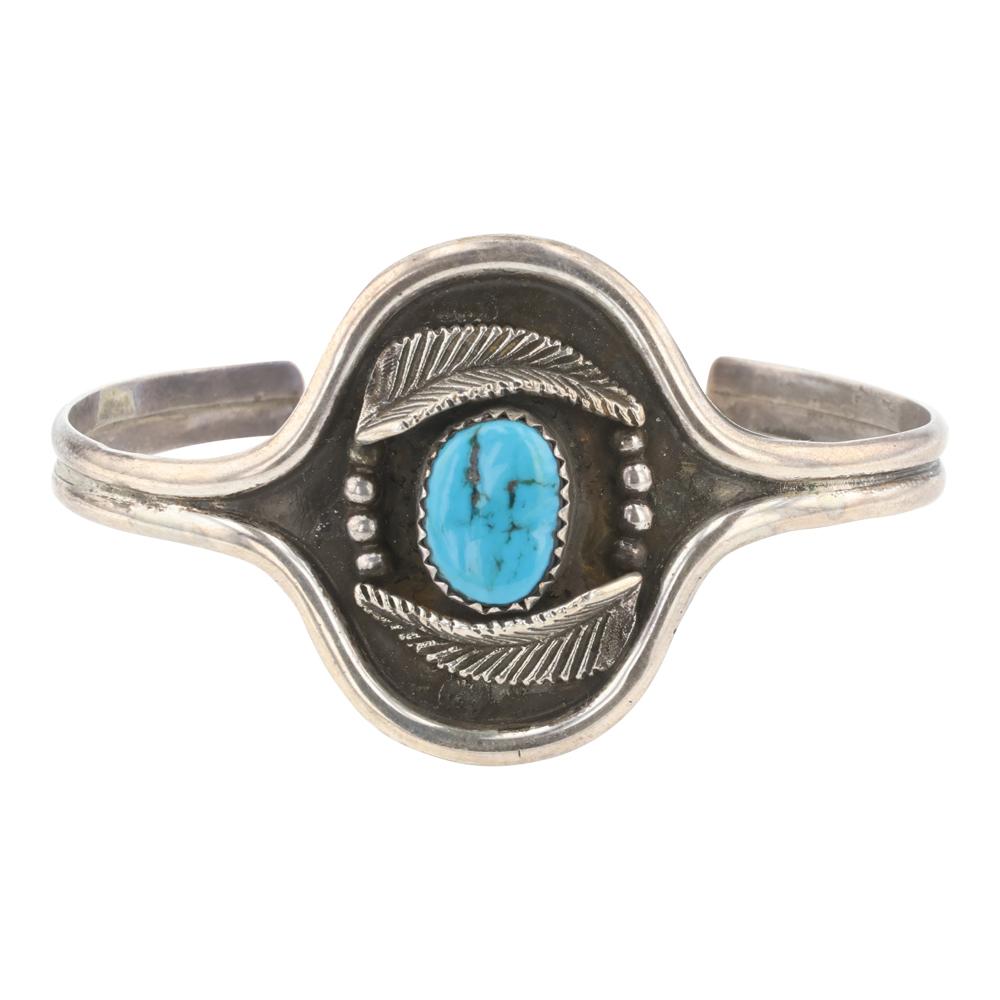 Navajo Kingman Turquoise Cuff Bracelet