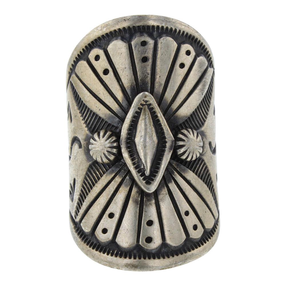 Darrin Livingston Vintage Stamped Elongated Ring