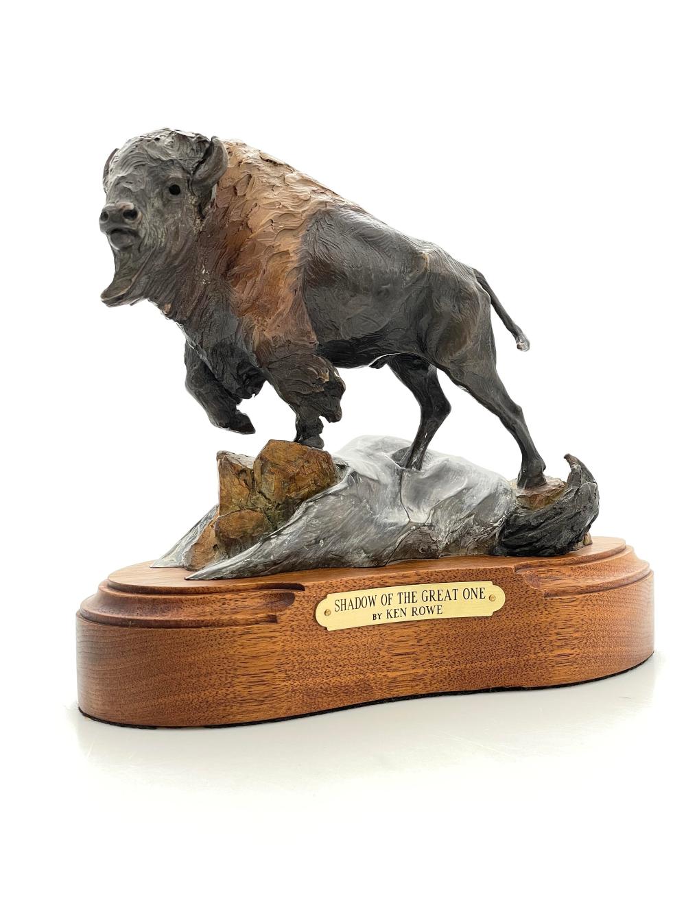 KEN ROWE "SHADOW OF THE GREAT ONE" BRONZE SCULPTURE