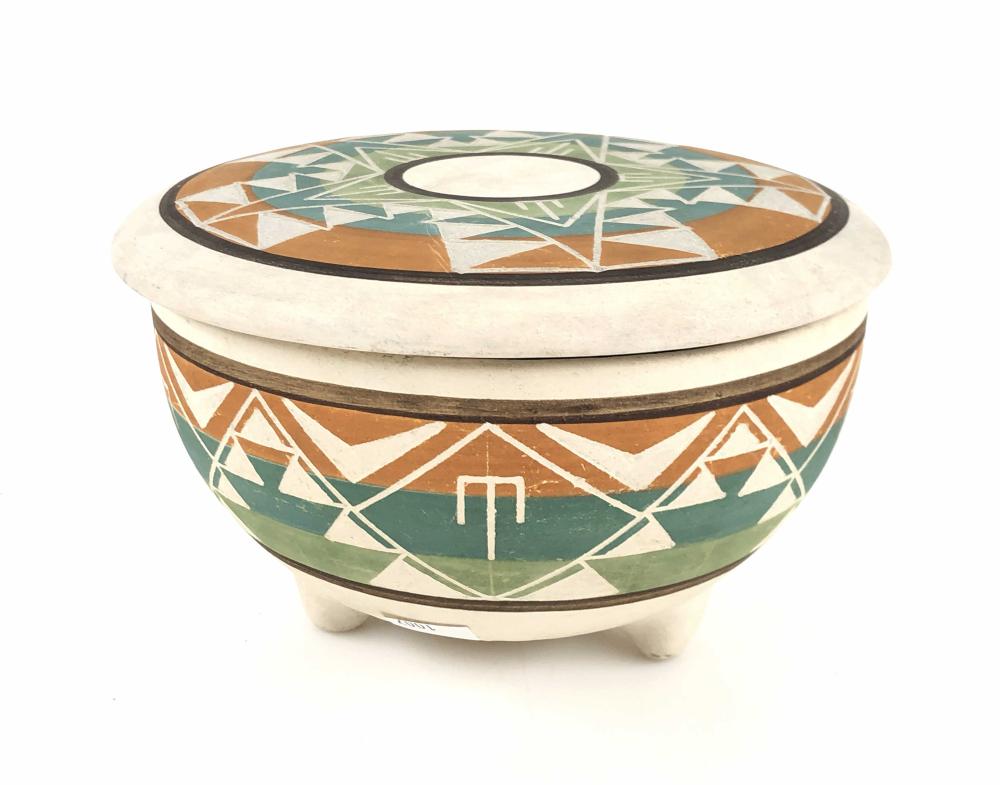 Native American Sioux Pottery Bowl by Red Feather