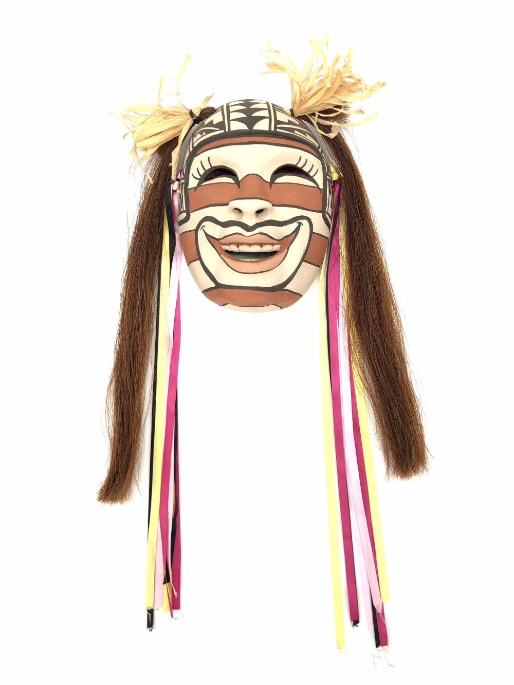 FANNIE LORETTO JEMEZ POTTERY POLYCHROME KOSHARI MASK