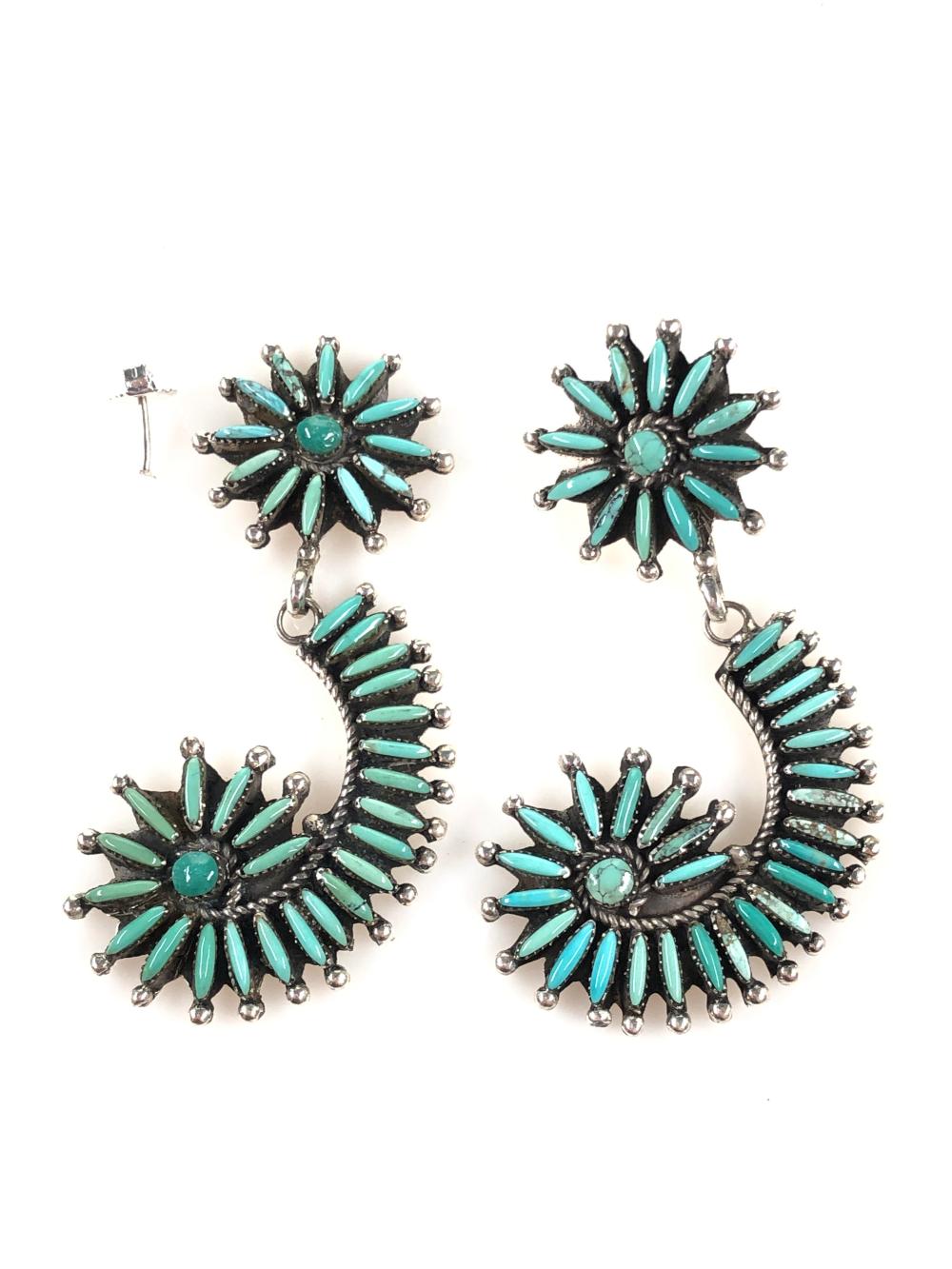 Vintage Southwestern Sterling & Turquoise Earrings