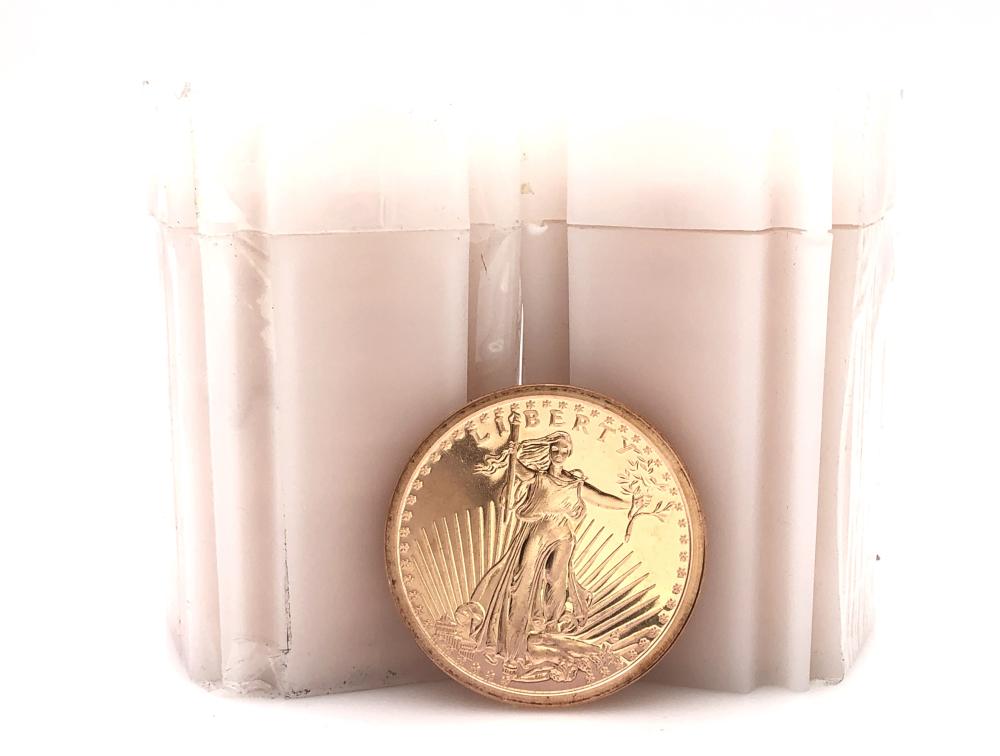 LOT OF 40 MISCELLANEOUS 1 OZ .999 COPPER ROUNDS