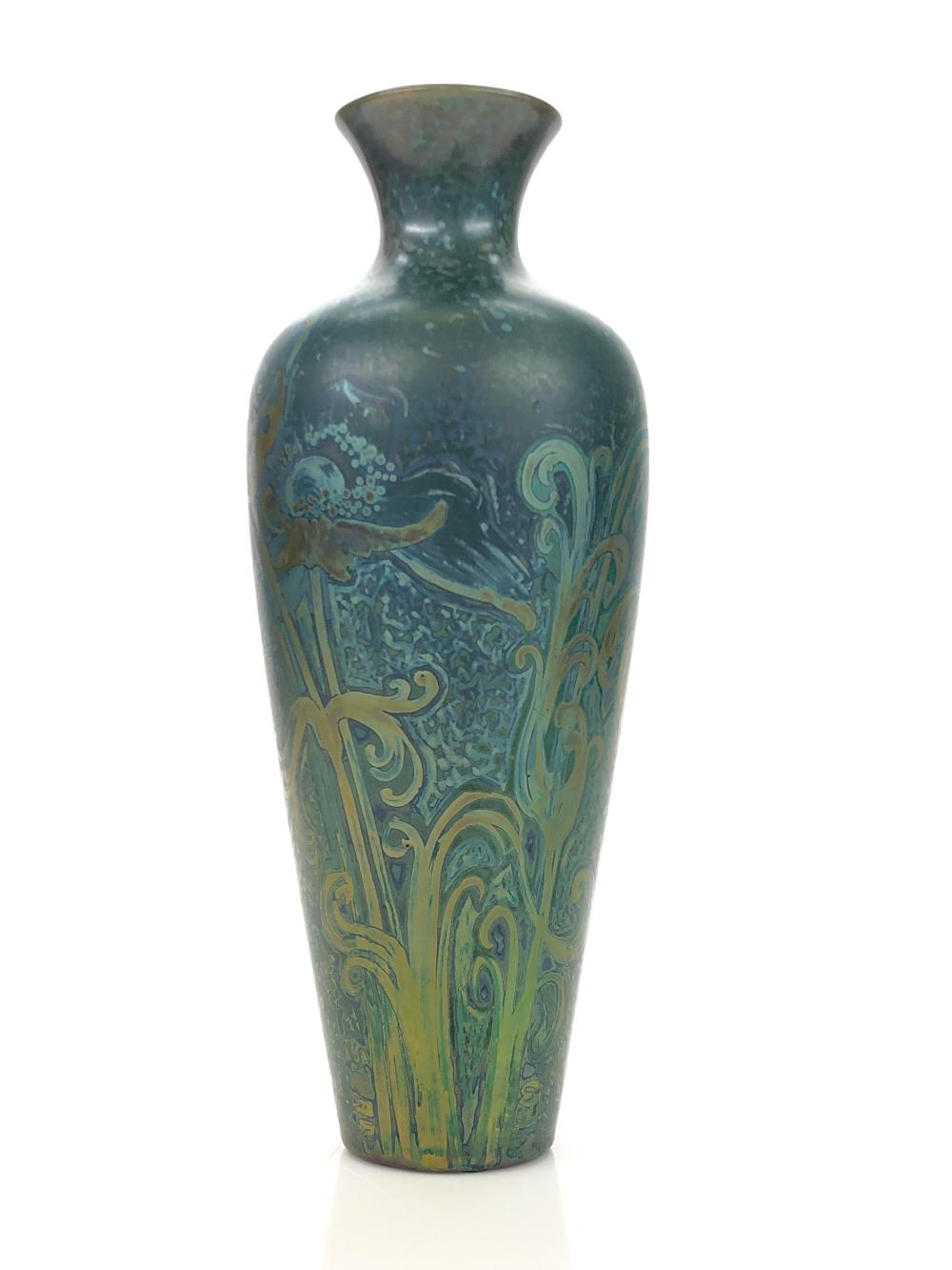 JACQUES SICARD FOR WELLER FLORAL DESIGN VASE