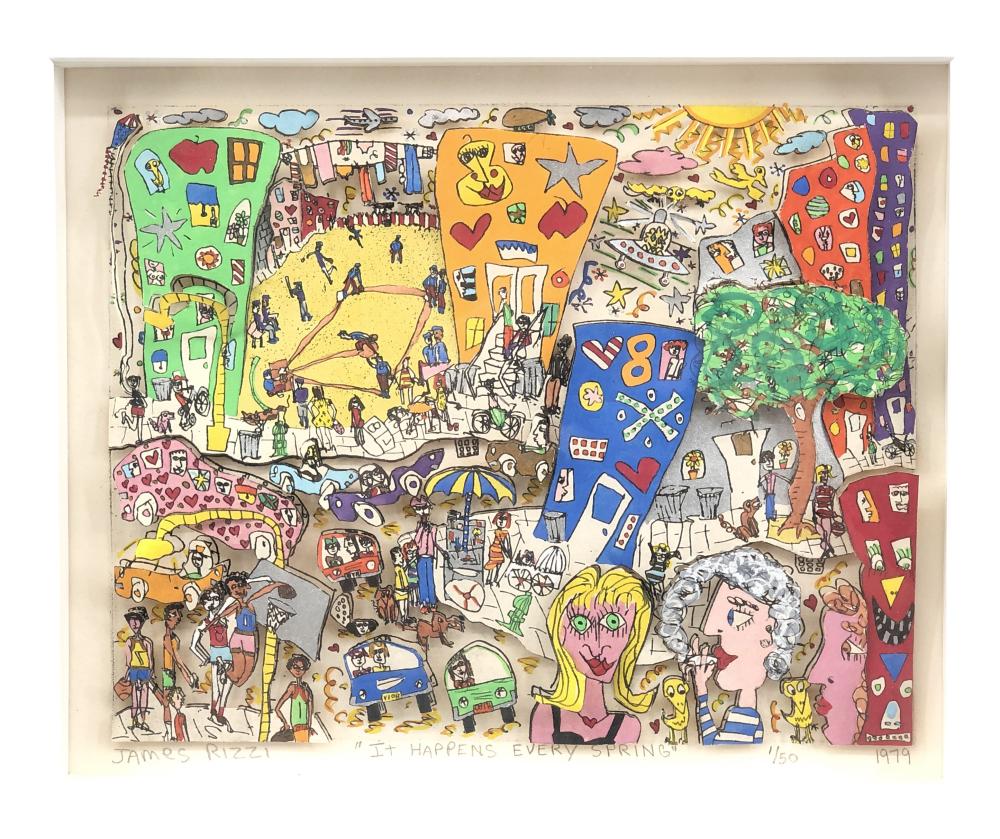 JAMES RIZZI "IT HAPPENS EVERY SPRING" 3-D SERIGRAPH HAND SIGNED