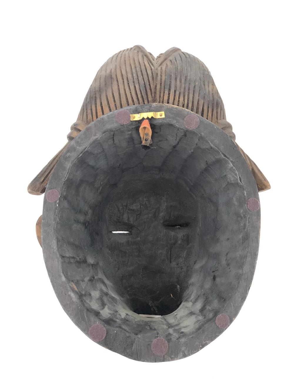 Lot - AFRICAN GABON PUNU CEREMONIAL WOOD CARVED MASK