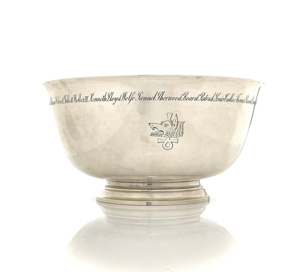 TIFFANY & CO STERLING SILVER ENGRAVED REVERE BOWL