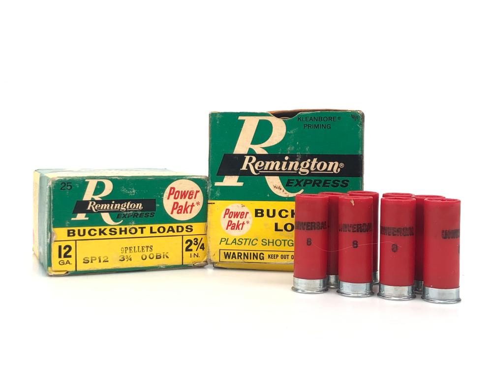 58 ROUNDS REMINGTON 12 GAUGE BK00 & #8 AMMO