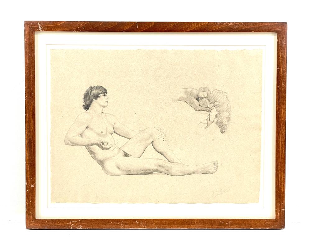 JAMES CHILDS "THE CLASSIC REVIVAL" (STUDY FOR MURAL) GRAPHITE ON PAPER