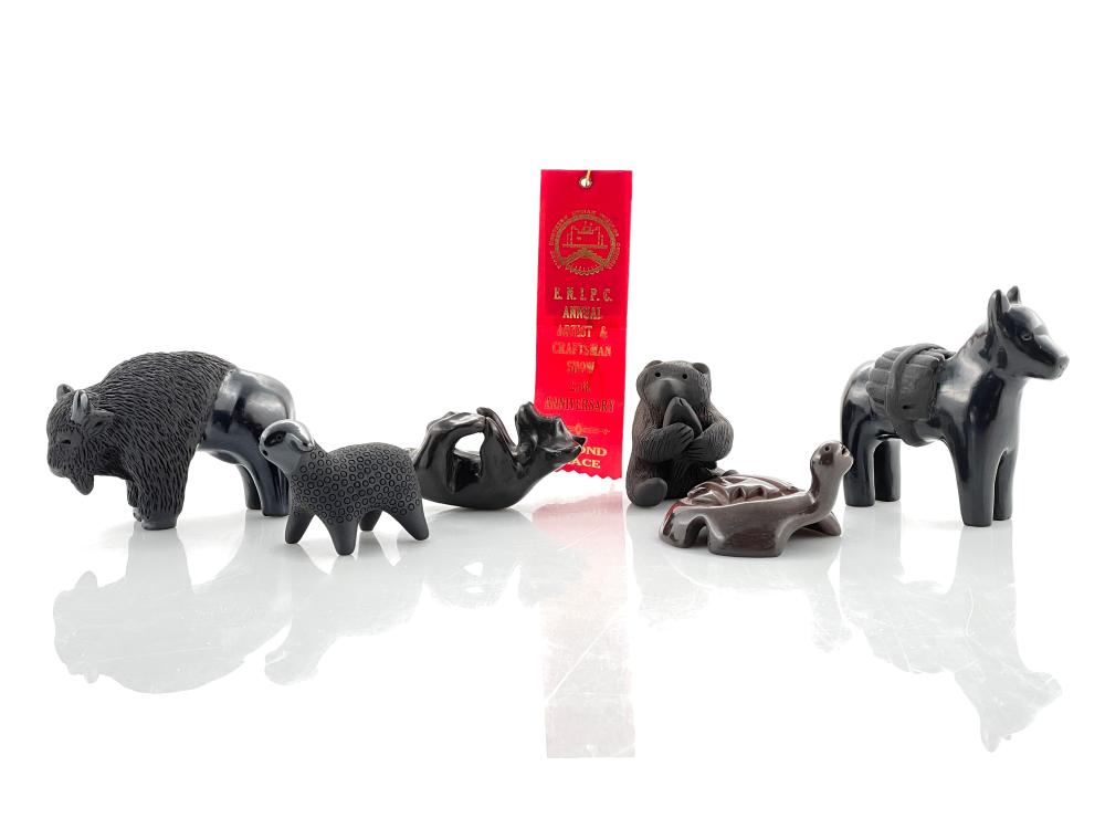 LOT OF 6 ASSORTED SANTA CLARA POTTERY ANIMALS