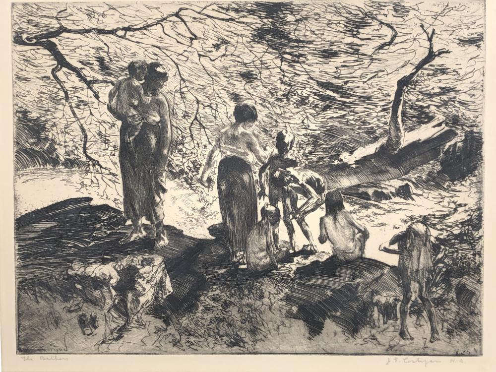 JOHN EDWARD COSTIGAN "THE BATHERS" ETCHING