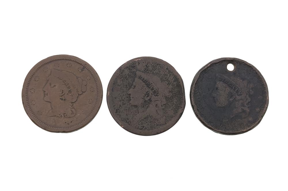 LOT OF 3 LARGE CENTS UNKNOWN DATES