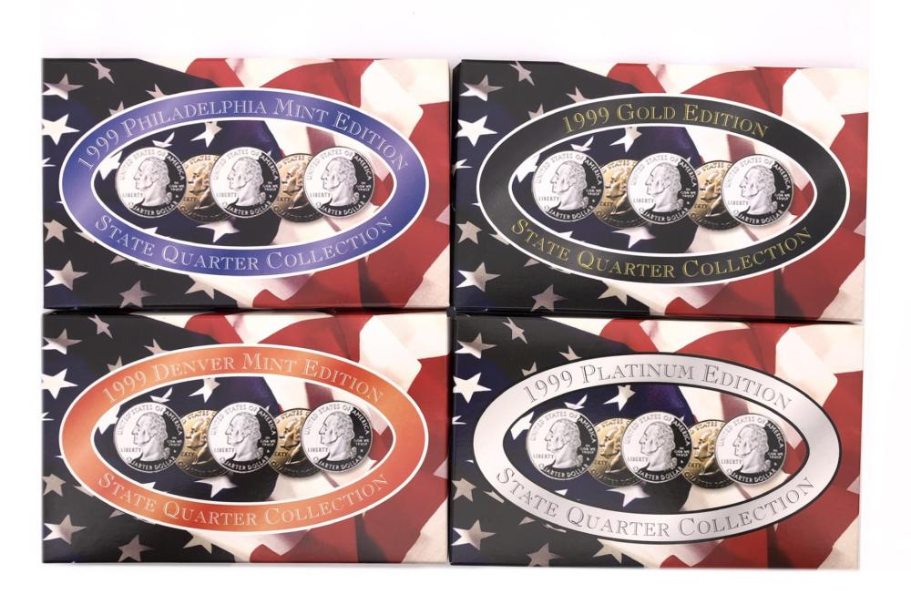 LOT OF 4 1999 STATE QUARTERS COLLECTION SETS