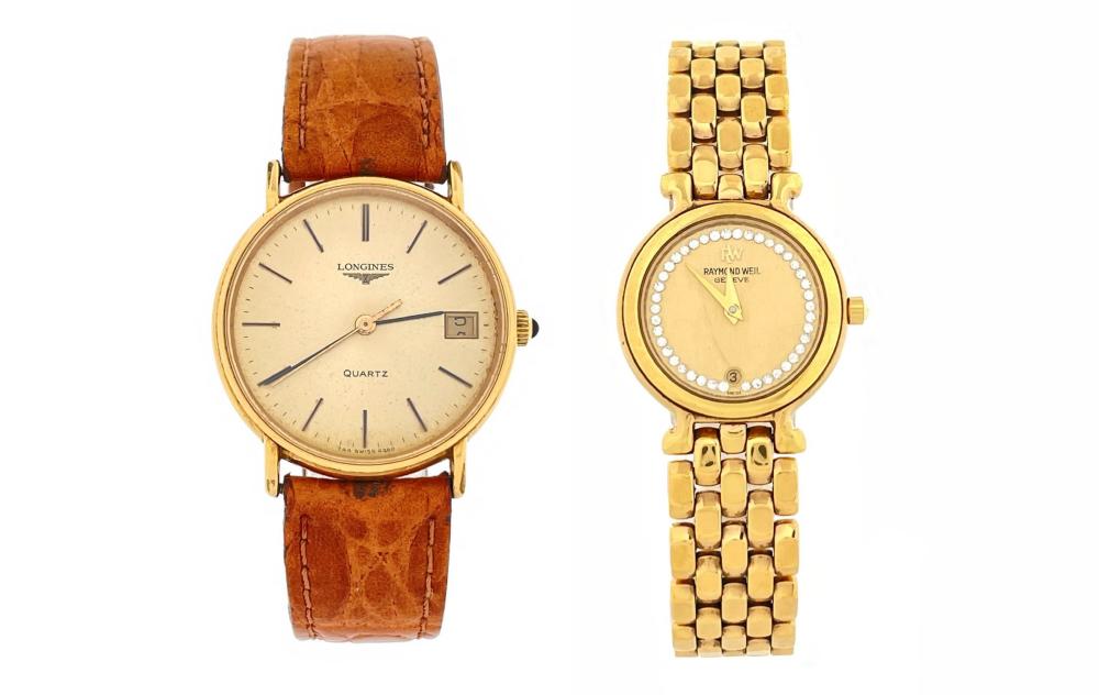 LOT OF 2 RAYMOND WEIL & LONGINES WATCHES