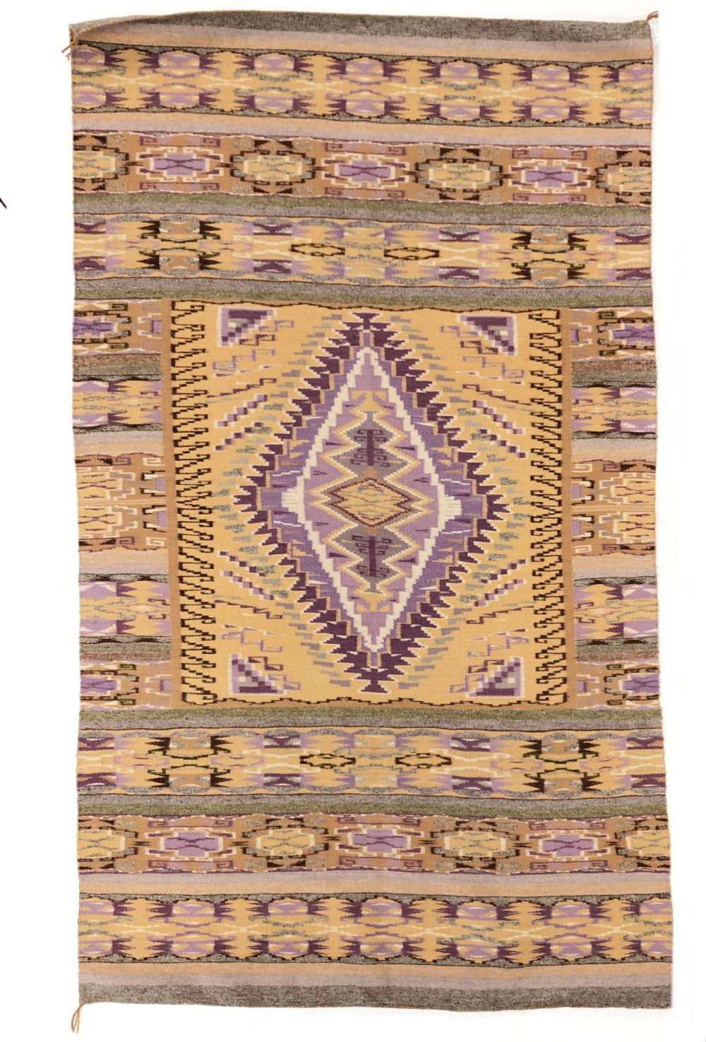VINTAGE NAVAJO BURNTWATER RUG / WEAVING