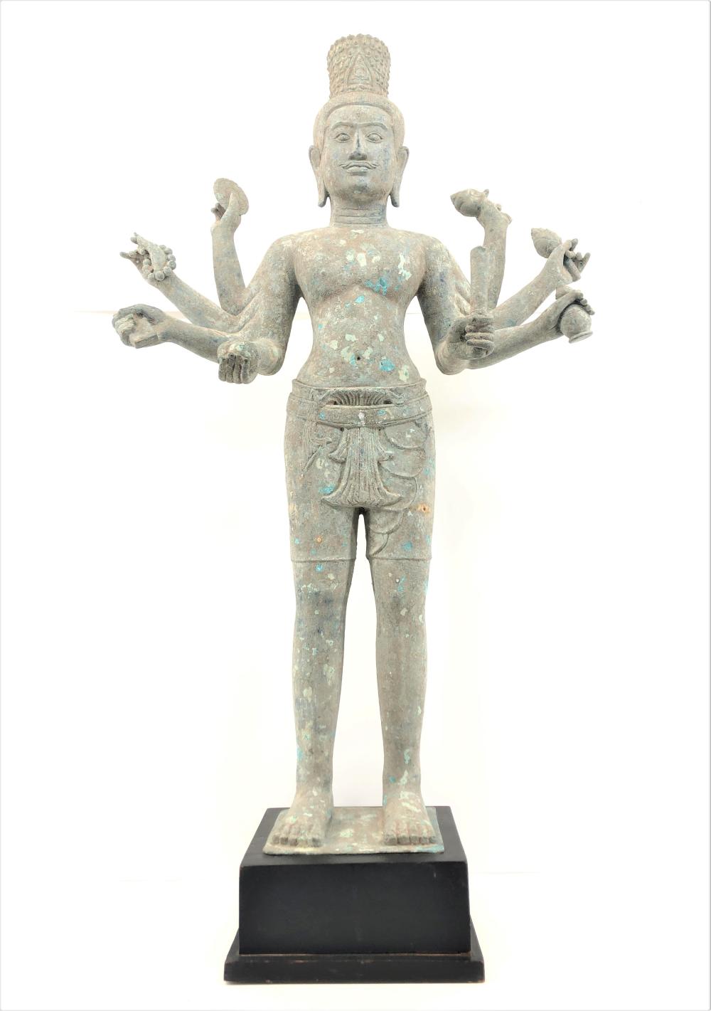 Large Standing Shmer Angkor Statue