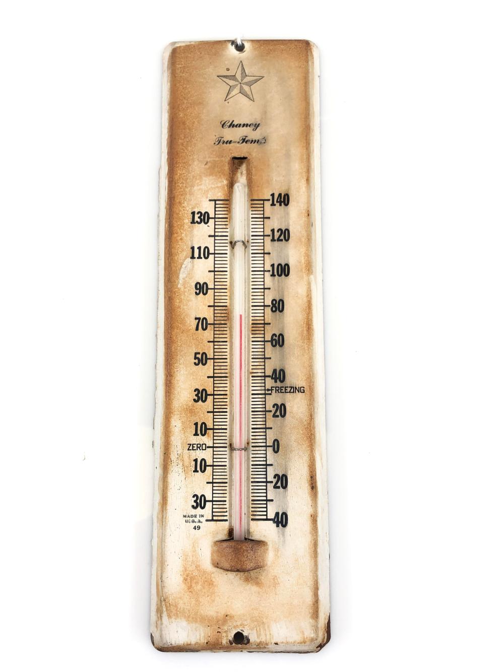 Vtg. Chaney Tru-Temp Thermometer