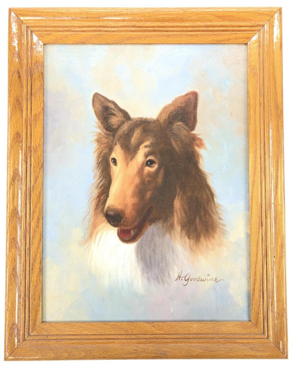 Hildred Goodwine, Collie Dog Acrylic on Canvas