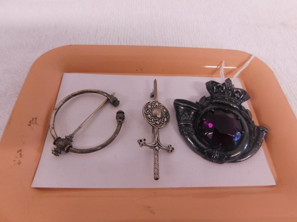Three Sterling Celtic Pins